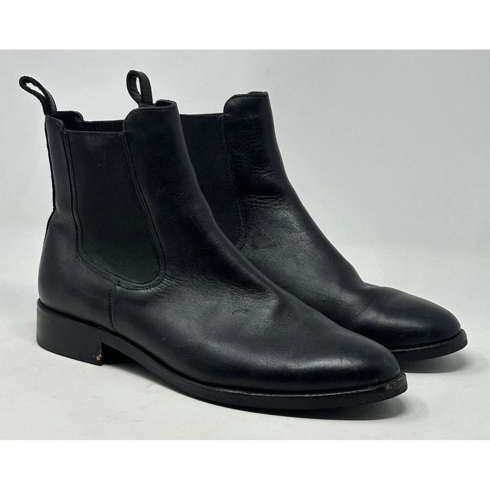 Thursday Boot Company Cavalier Chelsea Boots Mens 10 Black Leather Ankle Classic
